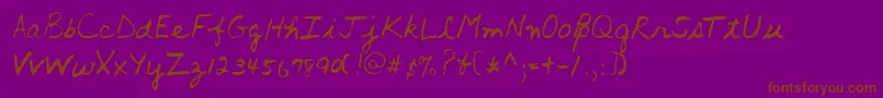 Lehn016 Font – Brown Fonts on Purple Background