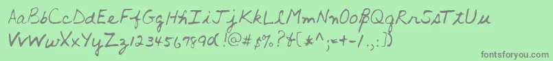 Lehn016 Font – Gray Fonts on Green Background