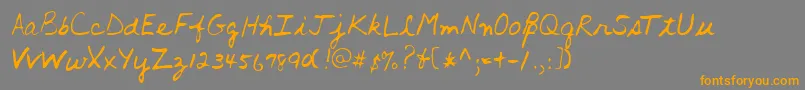Lehn016-Schriftart – Orangefarbene Schriften auf grauem Hintergrund