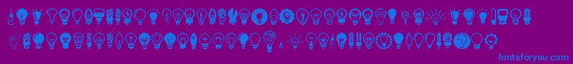 More about Bulbs Font Bulbs Font – Blue Fonts on Purple Background
