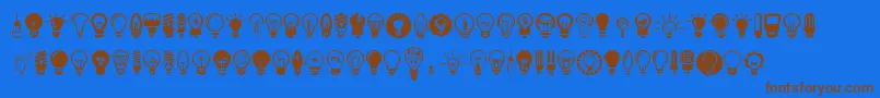 Bulbs Font – Brown Fonts on Blue Background