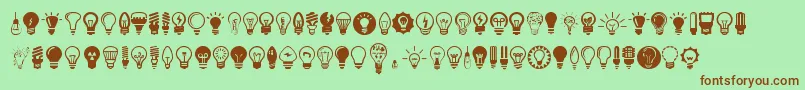 Подробнее о шрифте Bulbs Шрифт Bulbs – коричневые шрифты на зелёном фоне