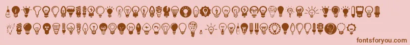 Bulbs Font – Brown Fonts on Pink Background