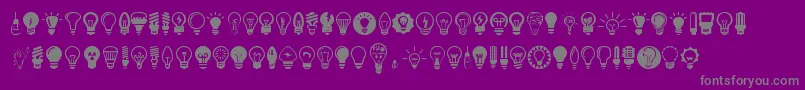 Bulbs Font – Gray Fonts on Purple Background