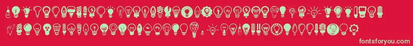 Bulbs Font – Green Fonts on Red Background