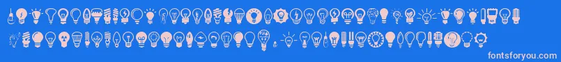 More about Bulbs Font Bulbs Font – Pink Fonts on Blue Background
