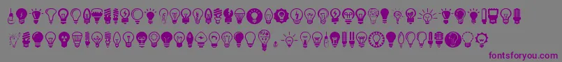 Bulbs Font – Purple Fonts on Gray Background