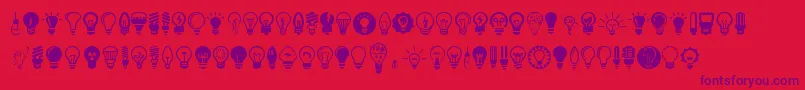 Bulbs Font – Purple Fonts on Red Background