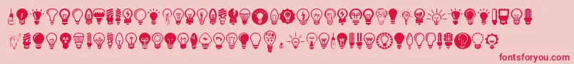 Bulbs Font – Red Fonts on Pink Background