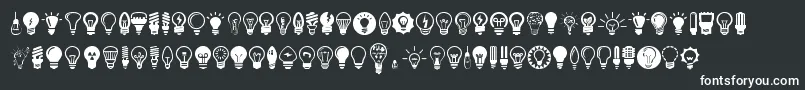 Bulbs Font – White Fonts on Black Background