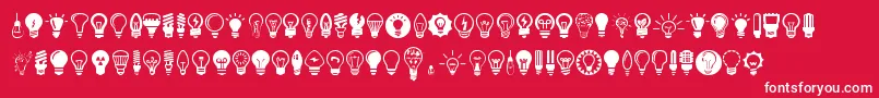 Bulbs Font – White Fonts on Red Background