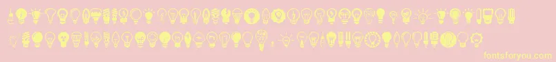 Bulbs Font – Yellow Fonts on Pink Background