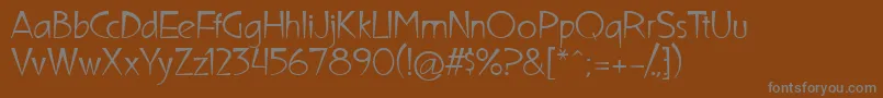 UltimaCampagnoli Font – Gray Fonts on Brown Background