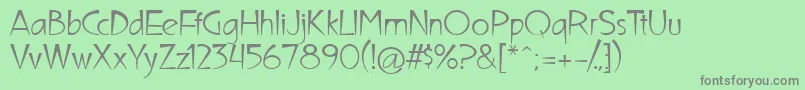 UltimaCampagnoli Font – Gray Fonts on Green Background