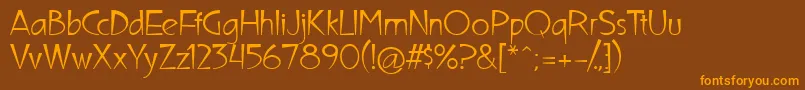 UltimaCampagnoli Font – Orange Fonts on Brown Background