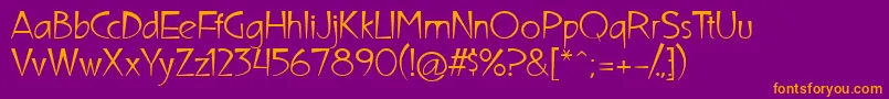 UltimaCampagnoli Font – Orange Fonts on Purple Background