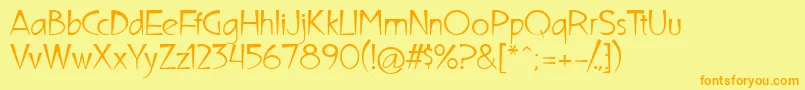 UltimaCampagnoli Font – Orange Fonts on Yellow Background