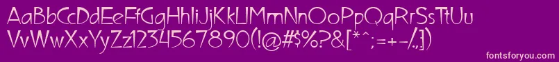UltimaCampagnoli Font – Pink Fonts on Purple Background
