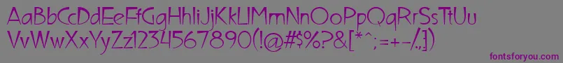 UltimaCampagnoli-Schriftart – Violette Schriften auf grauem Hintergrund