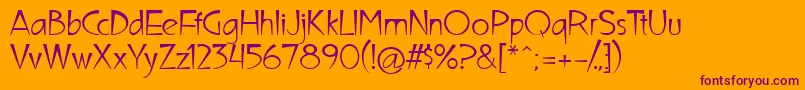 UltimaCampagnoli Font – Purple Fonts on Orange Background