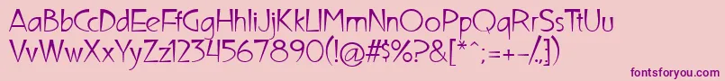 UltimaCampagnoli Font – Purple Fonts on Pink Background