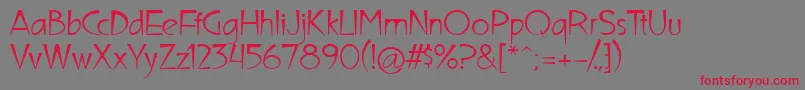 UltimaCampagnoli Font – Red Fonts on Gray Background