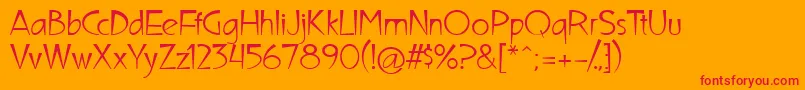 UltimaCampagnoli Font – Red Fonts on Orange Background