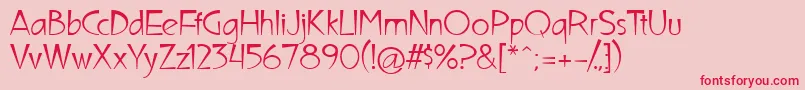UltimaCampagnoli Font – Red Fonts on Pink Background