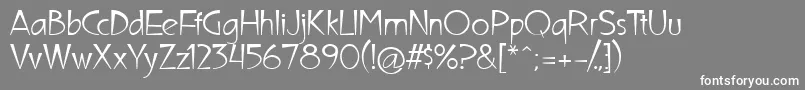 UltimaCampagnoli Font – White Fonts on Gray Background