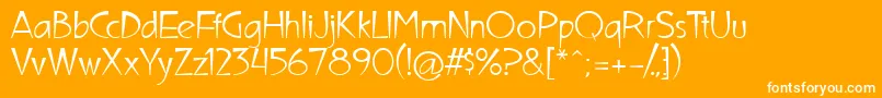 UltimaCampagnoli Font – White Fonts on Orange Background