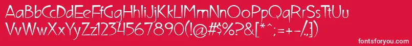 UltimaCampagnoli Font – White Fonts on Red Background