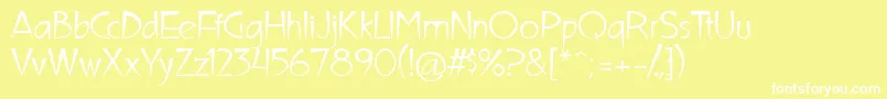 UltimaCampagnoli Font – White Fonts on Yellow Background