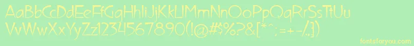 UltimaCampagnoli Font – Yellow Fonts on Green Background