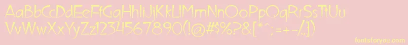 UltimaCampagnoli Font – Yellow Fonts on Pink Background