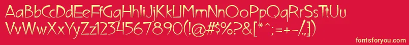 UltimaCampagnoli Font – Yellow Fonts on Red Background