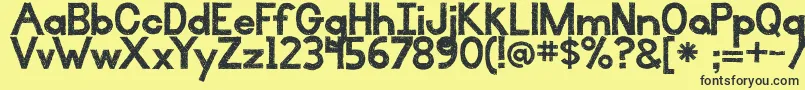 IlluminateWithAccents Font – Black Fonts on Yellow Background