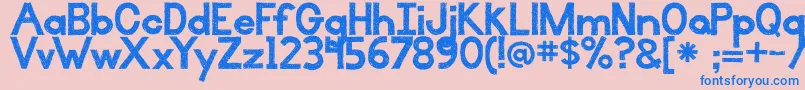 IlluminateWithAccents Font – Blue Fonts on Pink Background