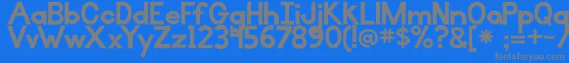 IlluminateWithAccents Font – Gray Fonts on Blue Background