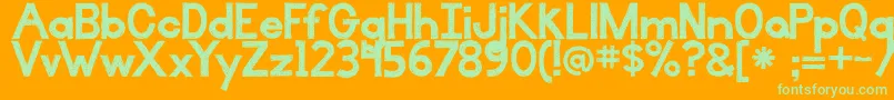 IlluminateWithAccents-Schriftart – Grüne Schriften auf orangefarbenem Hintergrund