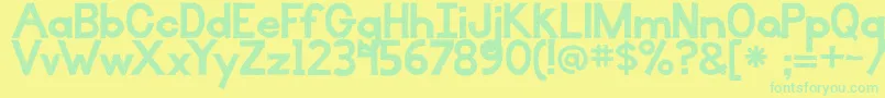 IlluminateWithAccents Font – Green Fonts on Yellow Background