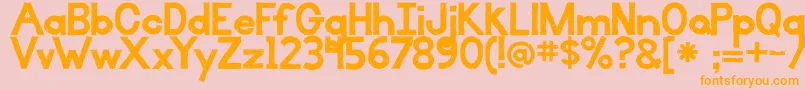 IlluminateWithAccents Font – Orange Fonts on Pink Background