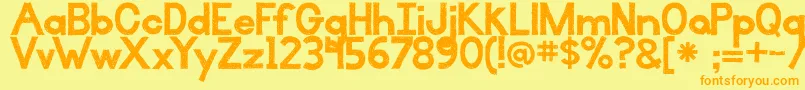 IlluminateWithAccents Font – Orange Fonts on Yellow Background