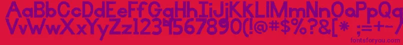 IlluminateWithAccents Font – Purple Fonts on Red Background