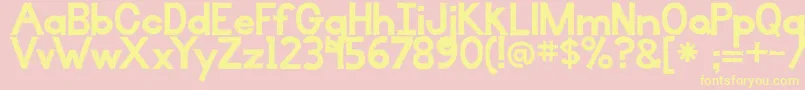 IlluminateWithAccents Font – Yellow Fonts on Pink Background