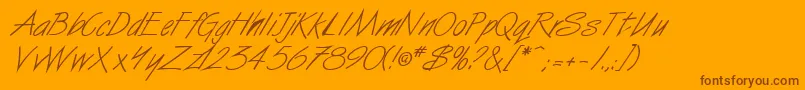 SurferItalic Font – Brown Fonts on Orange Background