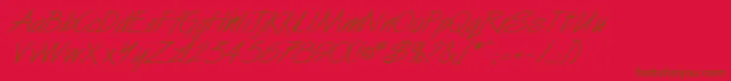 SurferItalic Font – Brown Fonts on Red Background