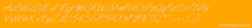 SurferItalic Font – Pink Fonts on Orange Background