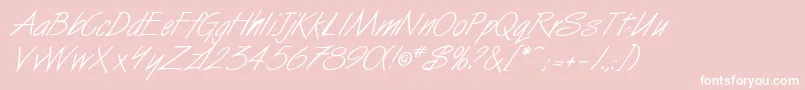 SurferItalic Font – White Fonts on Pink Background