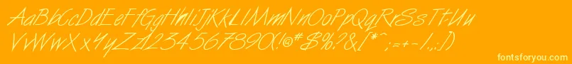 SurferItalic Font – Yellow Fonts on Orange Background