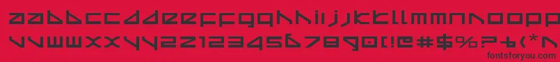 Deltav2e Font – Black Fonts on Red Background